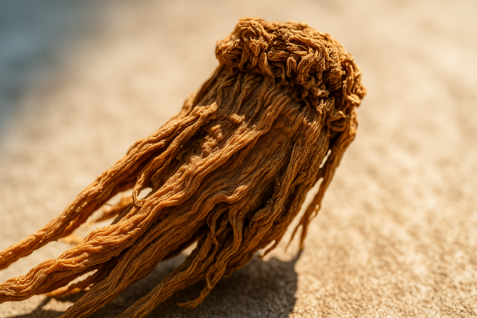 closeup photo of dong quai root in bright daylight
